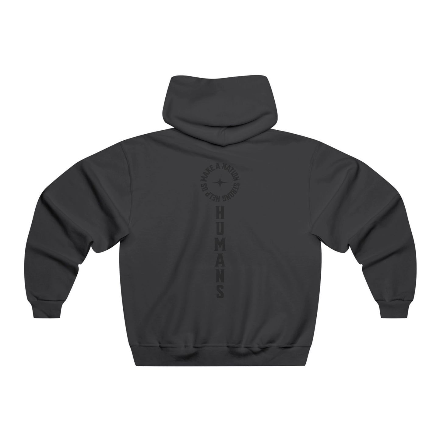 HUMANS APPAREL - Mens Fitness Motivation Hoodie - Help Us Make Humans A Nation Strong