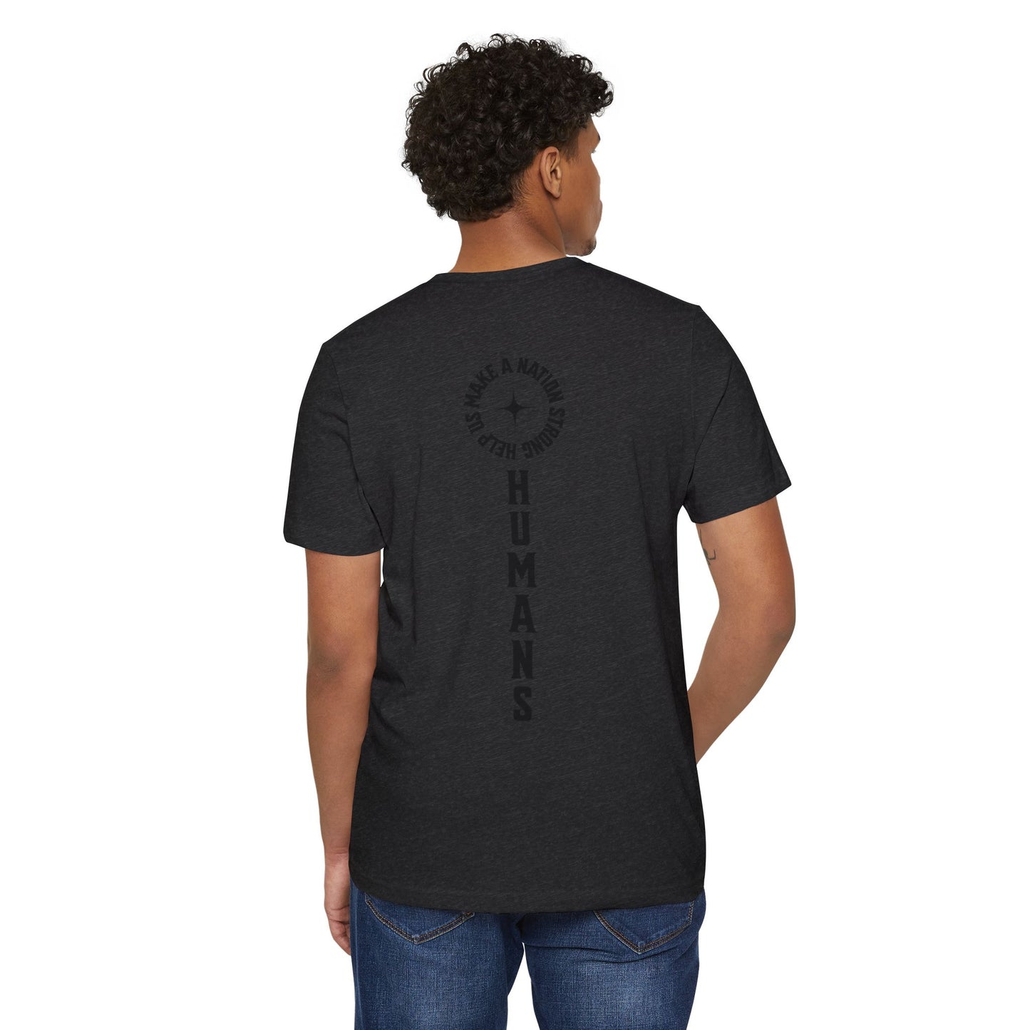 HUMANS APPAREL - Men's Organic T-Shirt - 'Help Us Make Humans A Nation Strong'