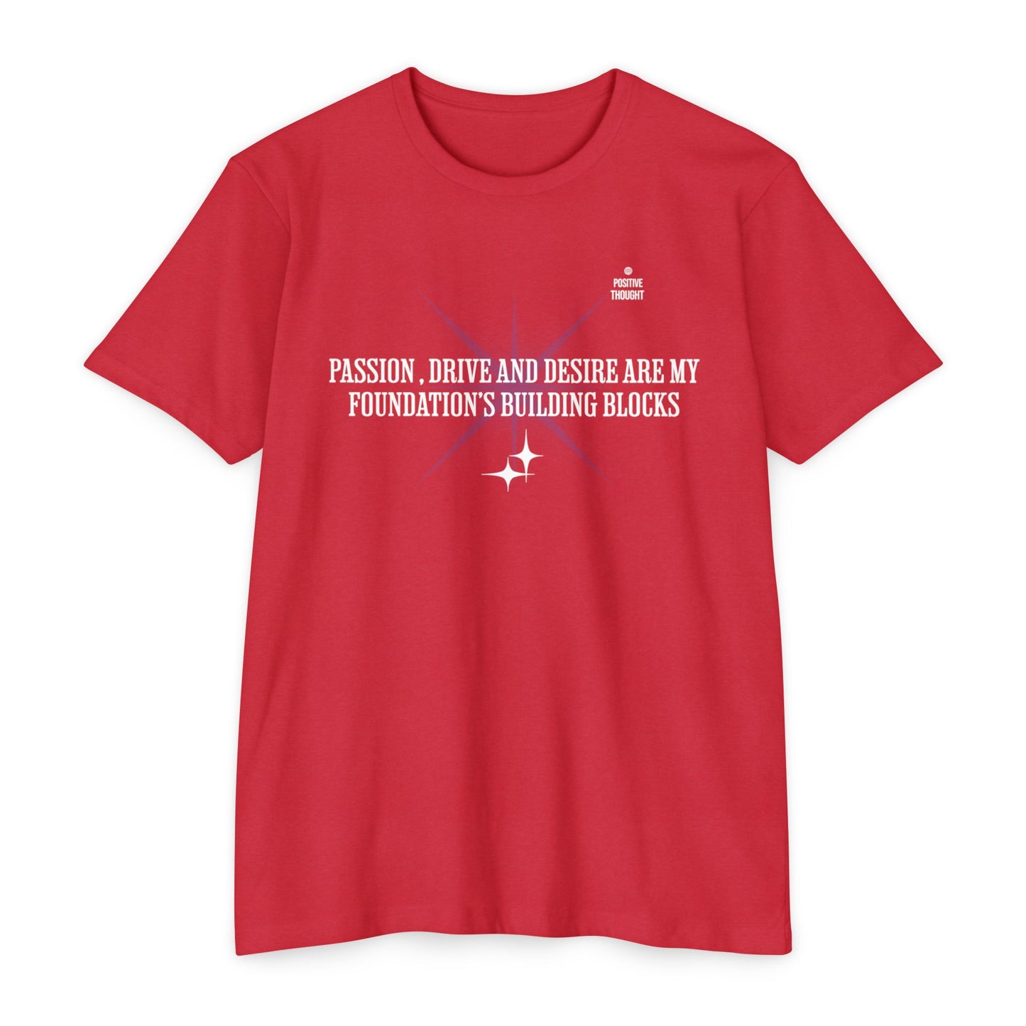 HUMANS APPAREL - Positive Thought Unisex CVC Jersey T-Shirt - Inspirational Quote Tee "Passion, Drive & Desire"