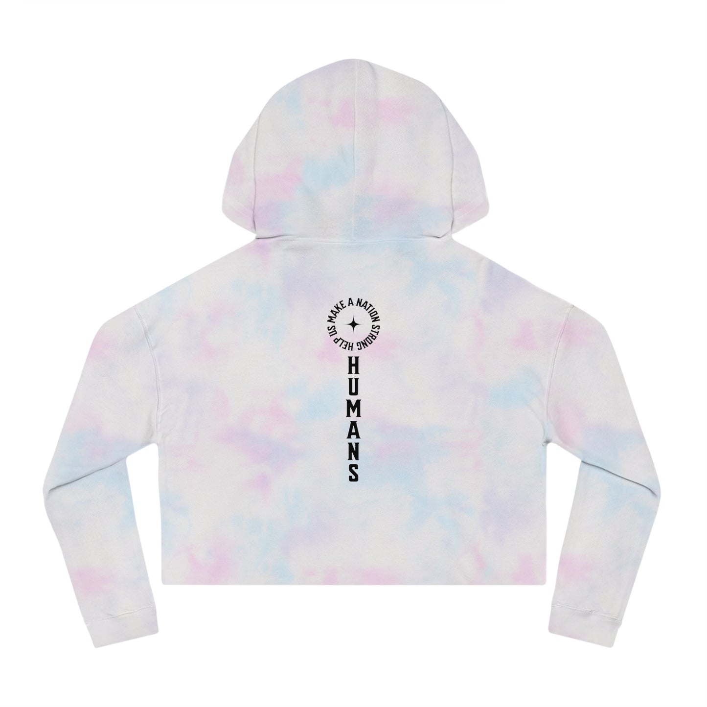 HUMANS APPAREL - Empowering Women’s Cropped Hooded Sweatshirt | Inspirational Design for Everyday Style