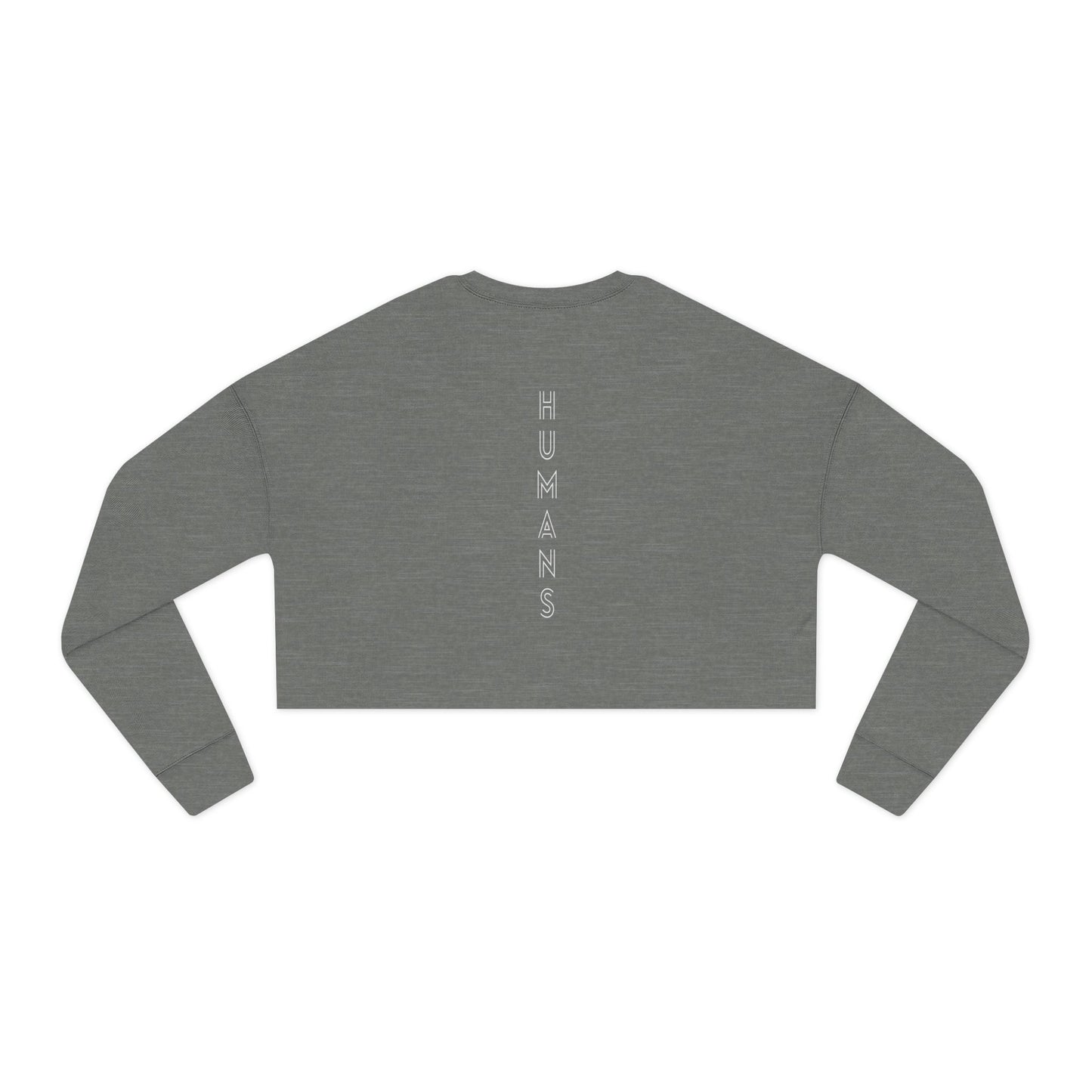 HUMANS APPAREL - Women's Cropped Sweatshirt - "The Bloodline is Humans" Statement Top, Trendy Athleisure, Gift for Her, Casual Fashion, Birthday Gift.