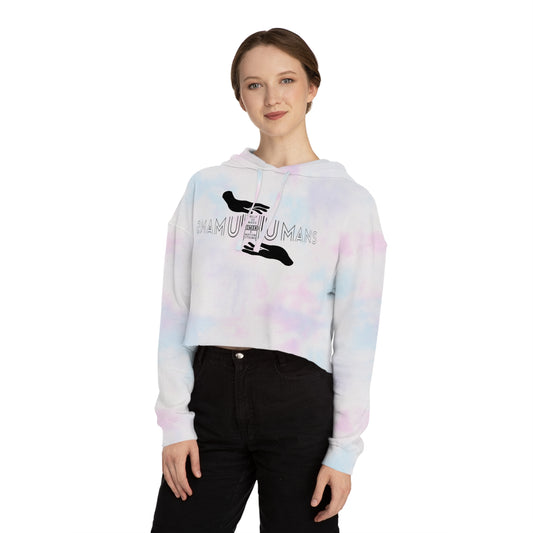 HUMANS APPAREL - Empowering Women’s Cropped Hooded Sweatshirt | Inspirational Design for Everyday Style